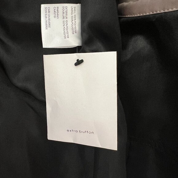 Calvin Klein Women’s‎ Grey Double Breasted Belted Trench Coat w Detachable Hood - Picture 6 of 6